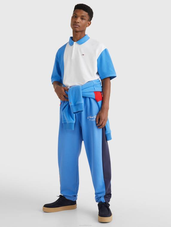 פולו חסום צבע בארכיון NX20850 כחול מהפנט Tommy Hilfiger