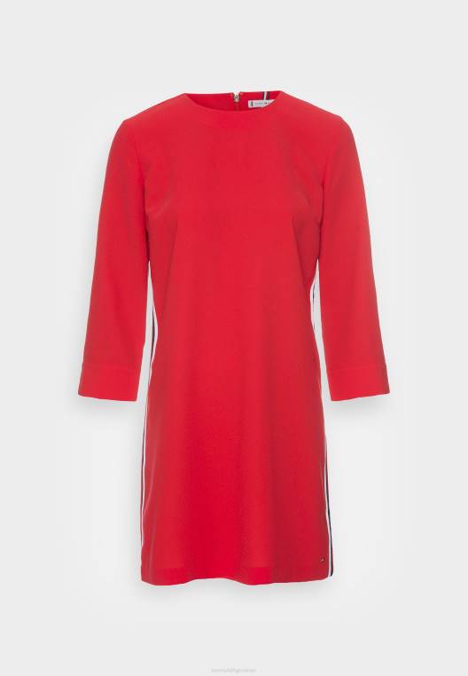 שמלת ברכיים של אנג'לה שיפט NX208531 אדום ראשוני Tommy Hilfiger