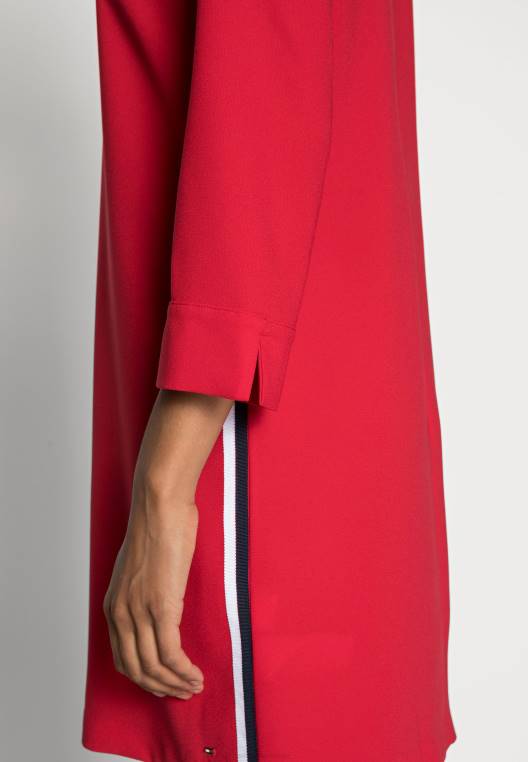 שמלת ברכיים של אנג'לה שיפט NX208531 אדום ראשוני Tommy Hilfiger