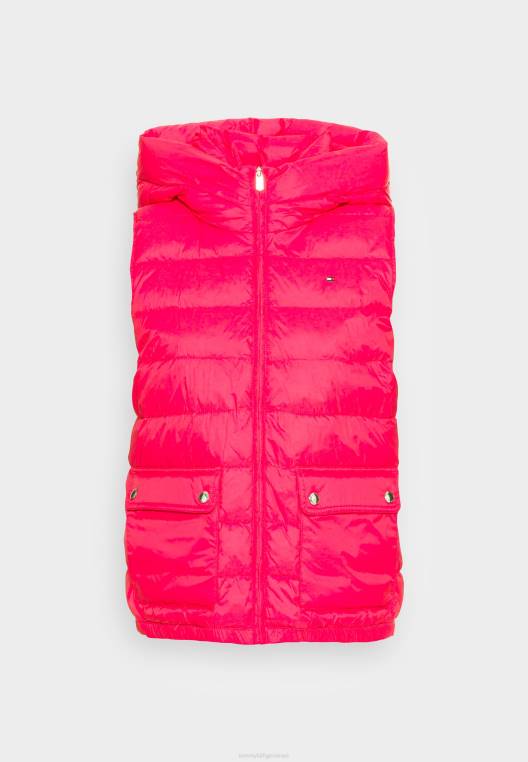 חזיית אפוד עם קפוצ'ון מרופד NX208533 פאר ורוד Tommy Hilfiger