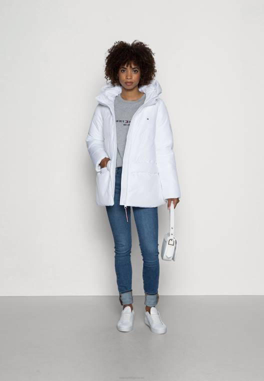 מעיל חורף מרופד סורונה NX208542 אופטי לבן Tommy Hilfiger