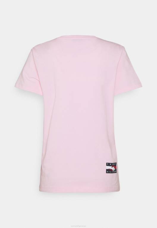 חולצת טריקו בהדפס טי כדור הארץ NX208545 ורוד פסטל Tommy Hilfiger