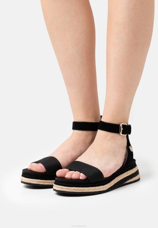 חבל צבעוני אספדריל עם טריז נמוך NX208547 שָׁחוֹר Tommy Hilfiger