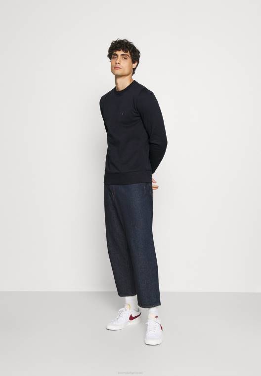 סווטשירט עם צווארון לוגו NX208551 שמיים מדבריים Tommy Hilfiger