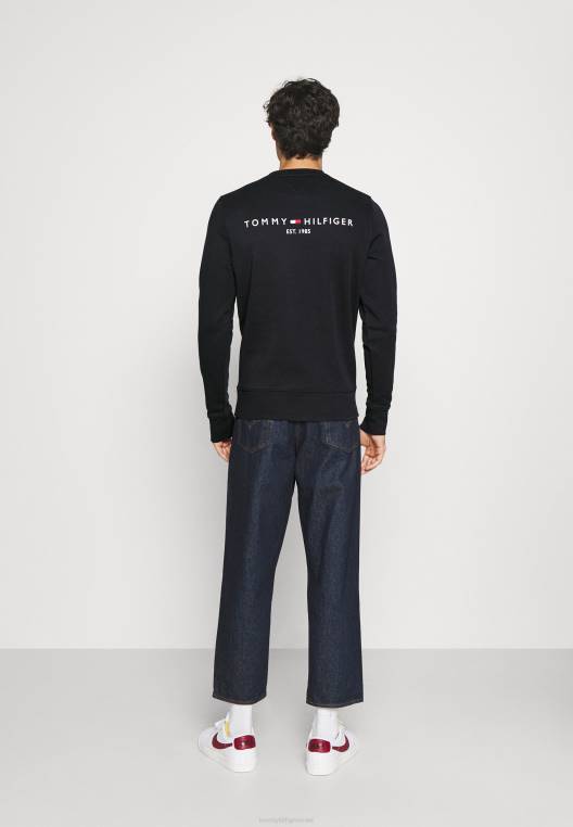 סווטשירט עם צווארון לוגו NX208551 שמיים מדבריים Tommy Hilfiger
