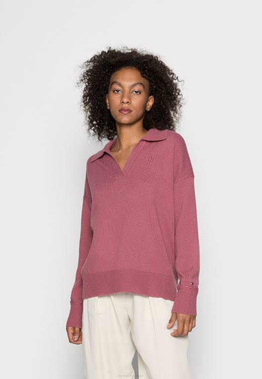 מגשר סוודר תערובת NX208555 אדום ערפילי Tommy Hilfiger