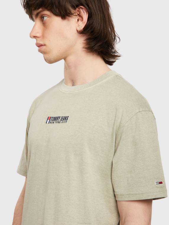 חולצה רקומה עם דגל NX20857 ערבה דהויה Tommy Hilfiger