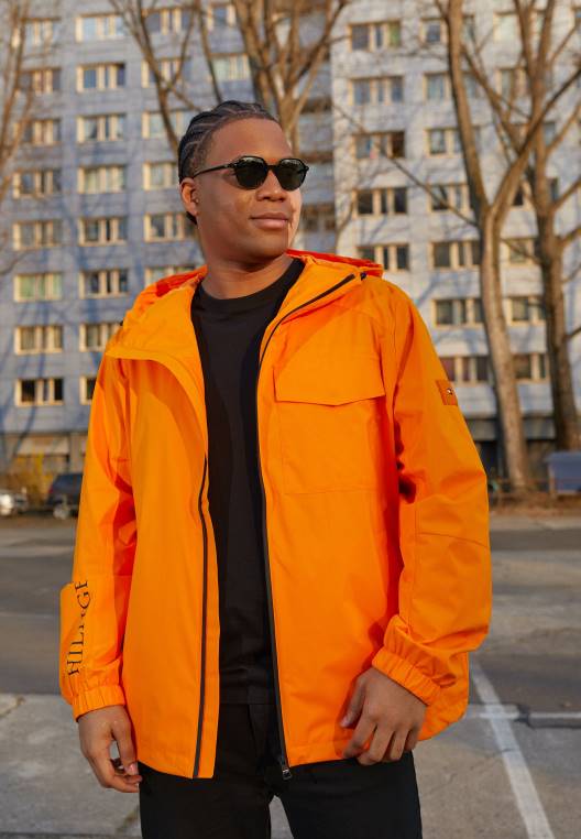 מעיל ברדס טכנולוגי עמיד למים NX208588 תפוז הוואי Tommy Hilfiger