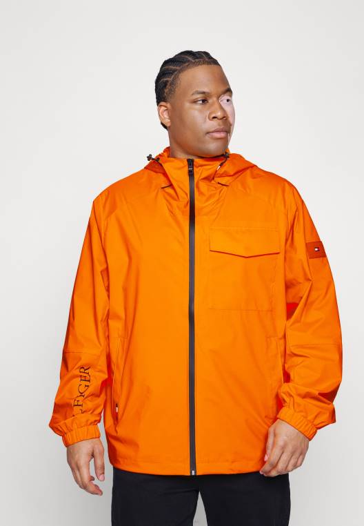 מעיל ברדס טכנולוגי עמיד למים NX208588 תפוז הוואי Tommy Hilfiger