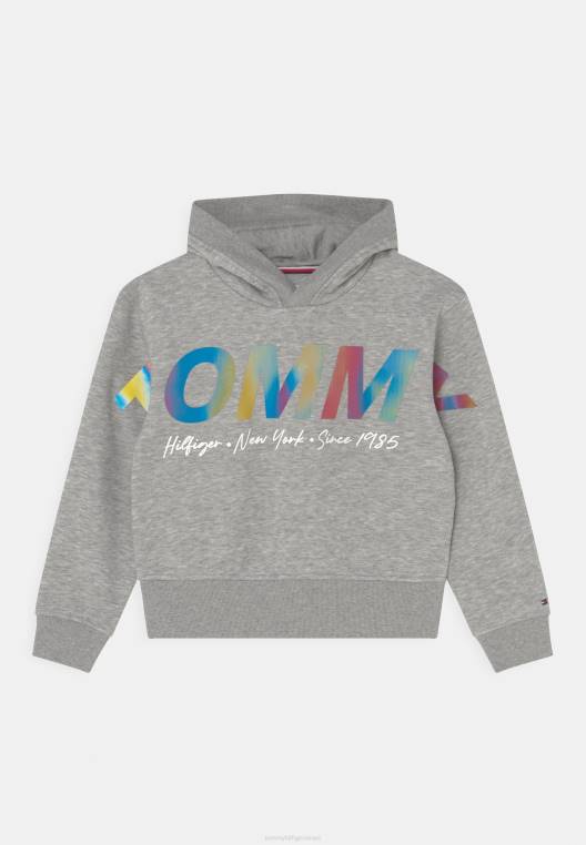 סווטשירט קפוצ'ון רב ברק NX208596 אברש אפור בהיר Tommy Hilfiger