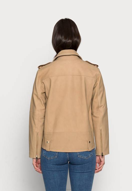 מעיל אופנוענים זמש אייקון מעיל עור NX208630 חום Tommy Hilfiger