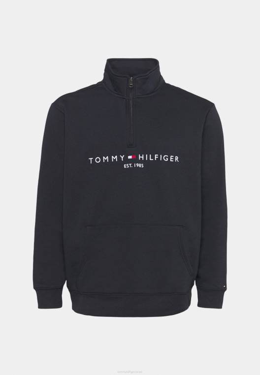 סווטשירט עם צווארון לוגו NX208635 שמיים מדבריים Tommy Hilfiger