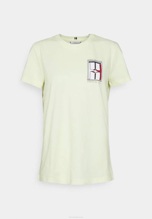 חולצת טריקו בהדפס טי כדור הארץ NX208639 לימון חלבי Tommy Hilfiger