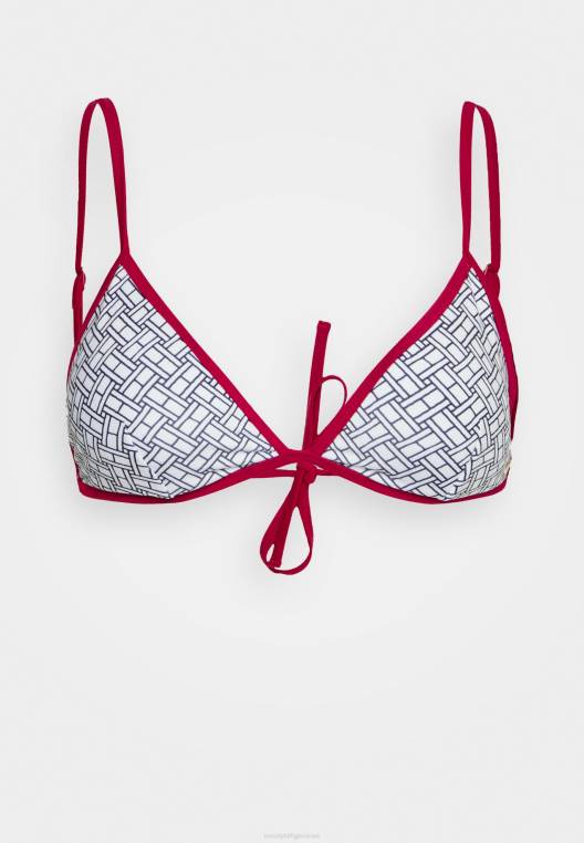 טופ ביקיני קבוע משולש NX208650 לבן Tommy Hilfiger