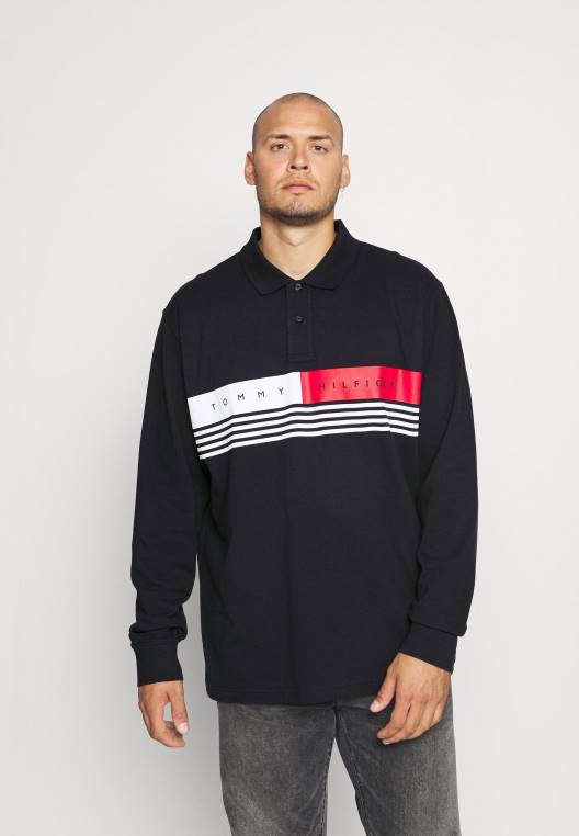 חולצת פולו פס קורפ NX208654 שמיים מדבריים Tommy Hilfiger