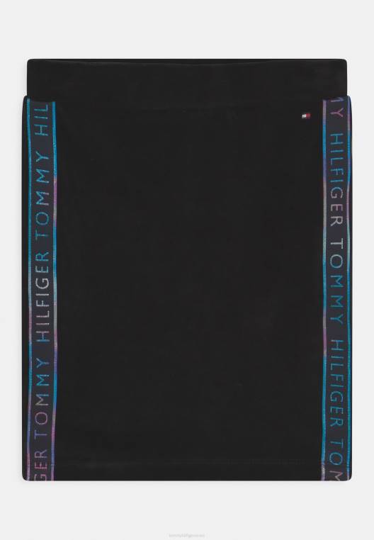 חצאית מיני חצאית טייפ NX208660 שָׁחוֹר Tommy Hilfiger