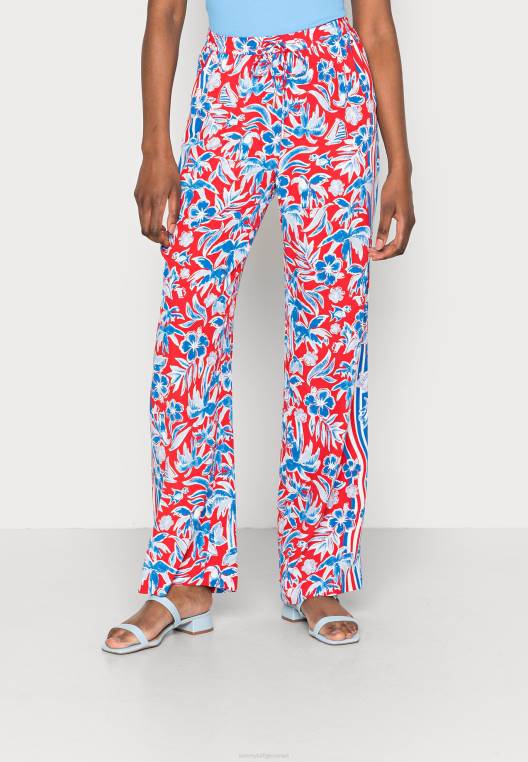 צעיף רגל רחב משיכה במכנסיים NX208701 צעיף האי אדום Tommy Hilfiger