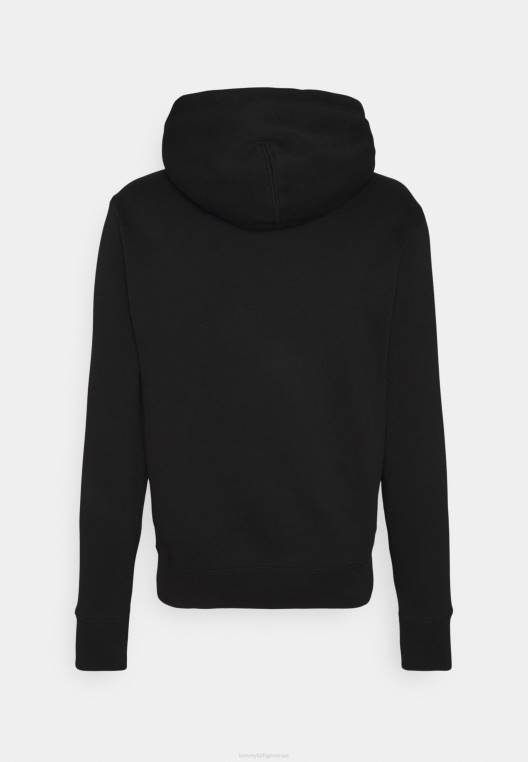 קפוצ'ון עם פס מפוצל NX208714 שָׁחוֹר Tommy Hilfiger