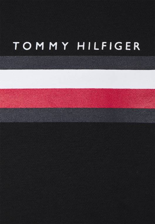 קפוצ'ון עם פס מפוצל NX208714 שָׁחוֹר Tommy Hilfiger