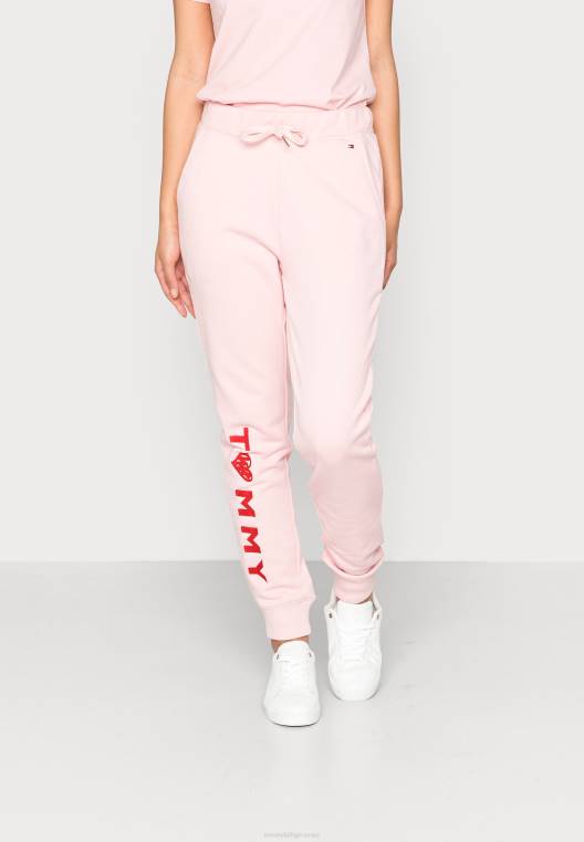 חליפת אימונית עם לוגו של טרי NX208719 ורוד קרחון Tommy Hilfiger