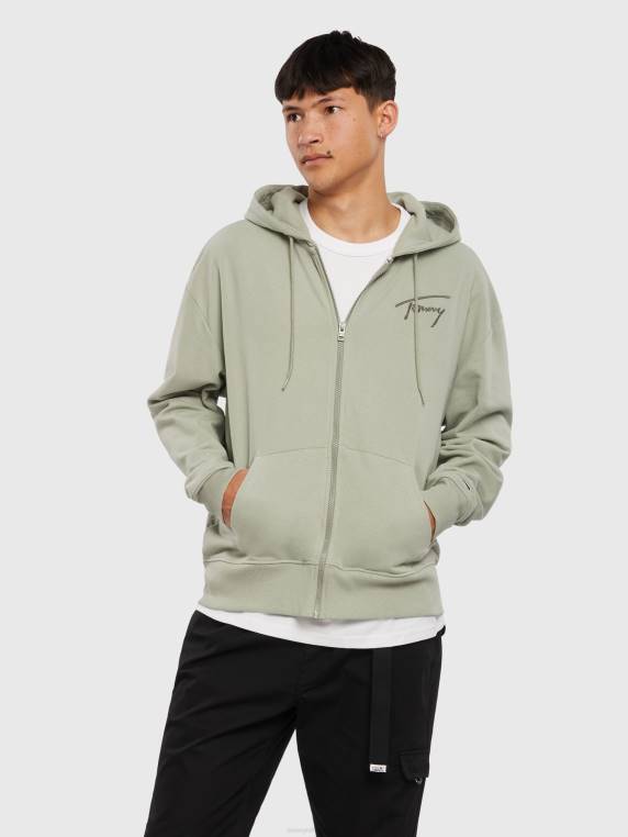 קפוצ'ונים בהתאמה רגועה עם רוכסן NX20872 ערבה דהויה Tommy Hilfiger