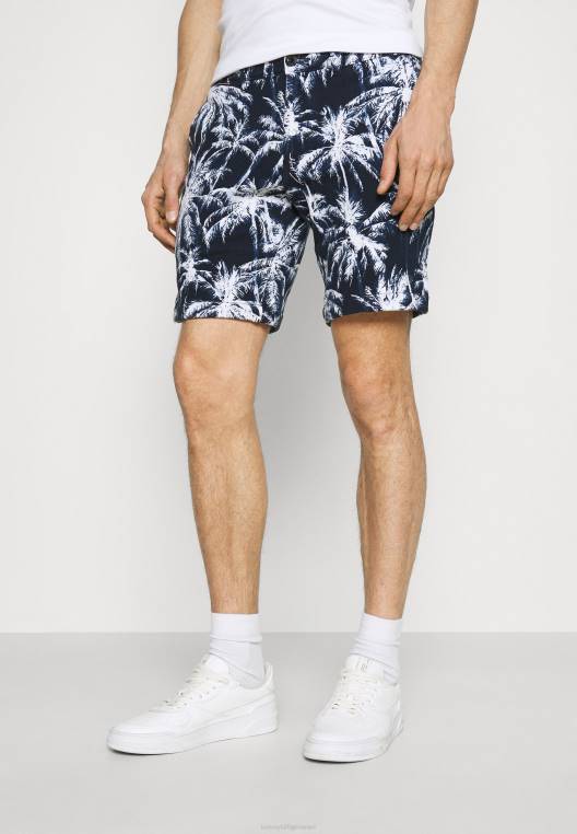 מכנסיים קצרים בהדפס דקל ברוקלין טרי NX208755 שמיים מדבריים Tommy Hilfiger