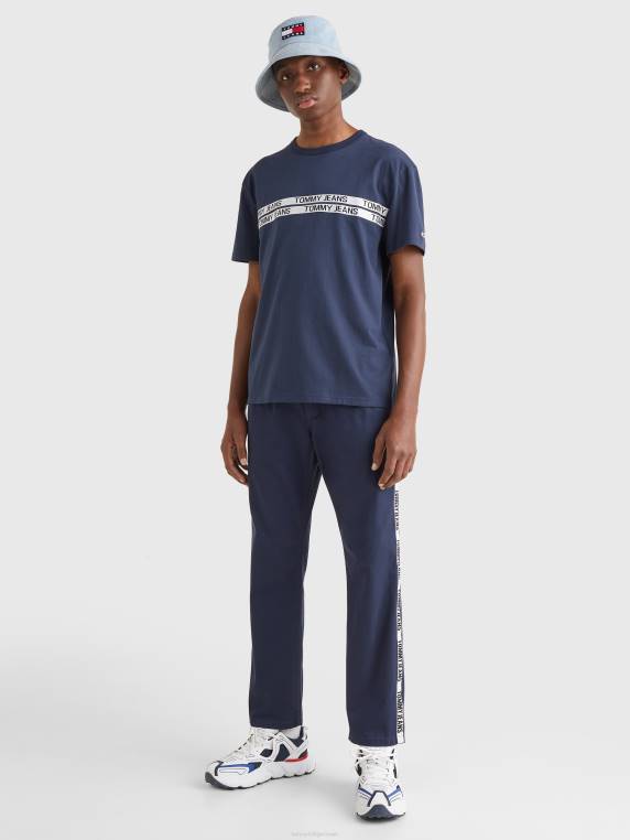 חולצת טריקו מכותנה אורגנית מסוג טייפ NX20879 צי הדמדומים Tommy Hilfiger