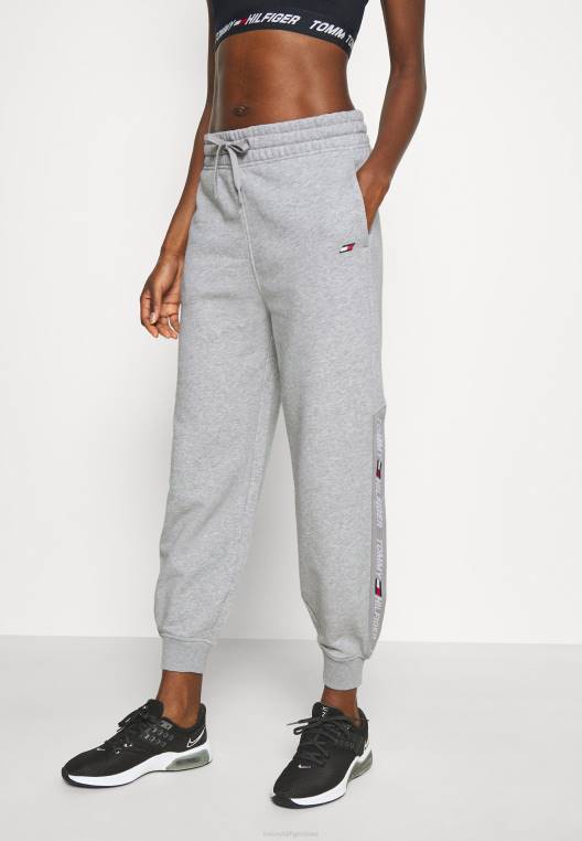תחתונים של חליפת אימונית מכנסיים עם חפתים עם סרט נינוח NX208810 אברש אפור בהיר Tommy Hilfiger
