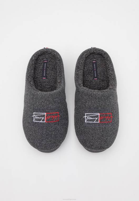 נעלי בית הקימו NX208816 אפר כהה Tommy Hilfiger