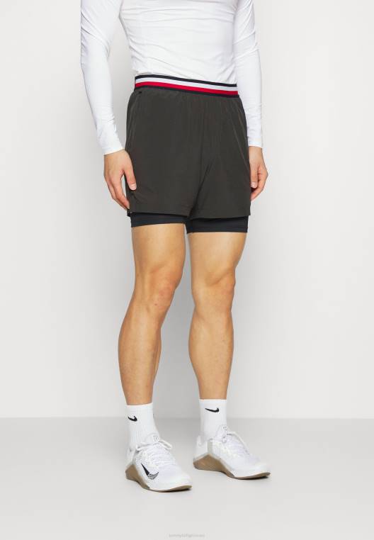 מכנסי ספורט קצרים NX208817 שָׁחוֹר Tommy Hilfiger