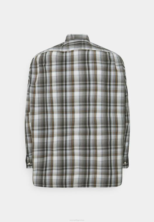 חולצת חולצה גדולה NX208823 ברזל אפור/רב Tommy Hilfiger