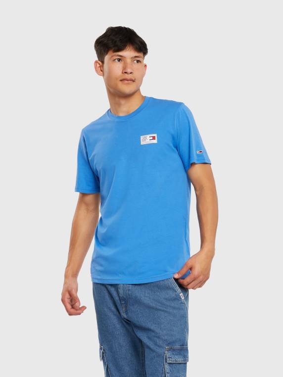 טי תווית ארוג NX20882 כחול מהפנט Tommy Hilfiger