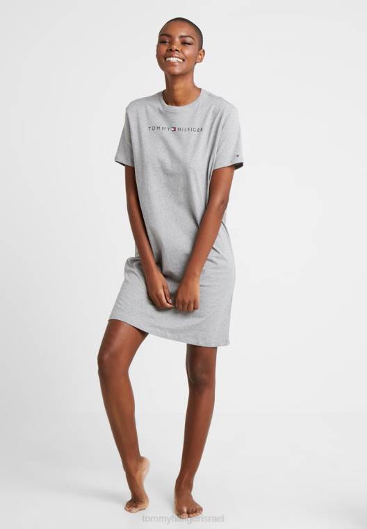 שמלת כותונת לילה עם חצי שרוול NX208849 אברש אפור Tommy Hilfiger