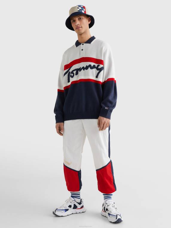 מגשר פולו לוגו חתימה NX20884 דמדומים צי/מולטי Tommy Hilfiger