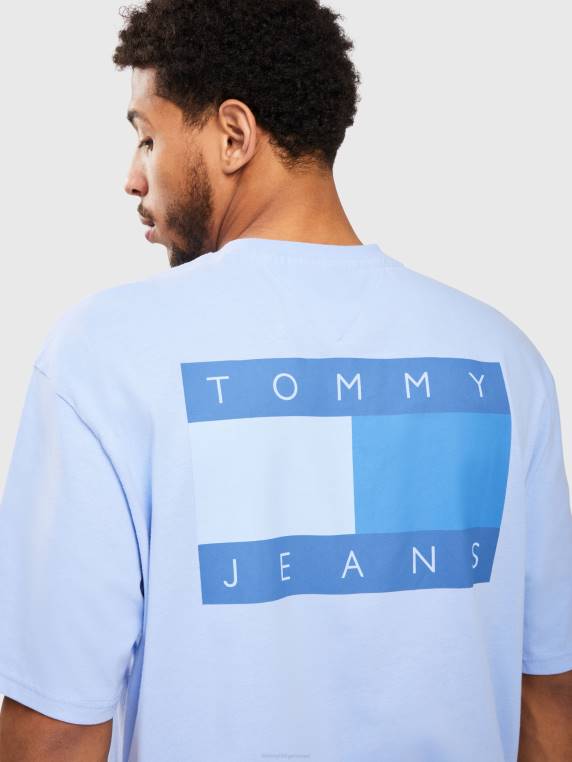 חולצת טריקו אחורית לוגו גווני NX20885 כחול בינוני Tommy Hilfiger