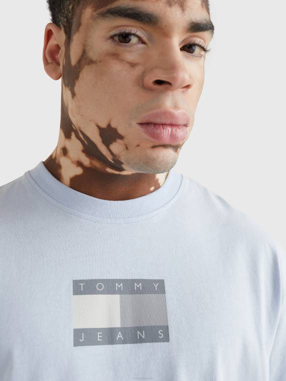 חולצת טריקו אחורית לוגו גווני NX20886 כחול שקוף Tommy Hilfiger