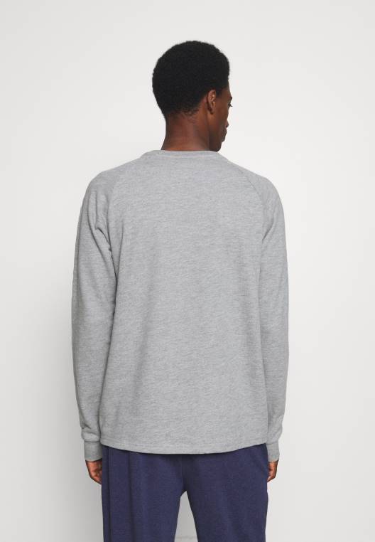 חולצת פיג'מה עם רצועת רקמה NX208885 אברש אפור בינוני Tommy Hilfiger