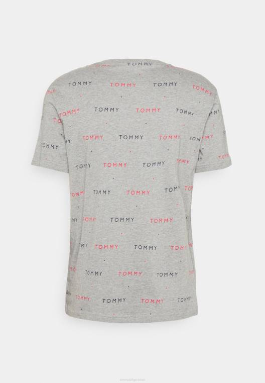 חולצת פיג'מה בהדפס טי NX208896 אברש אפור Tommy Hilfiger