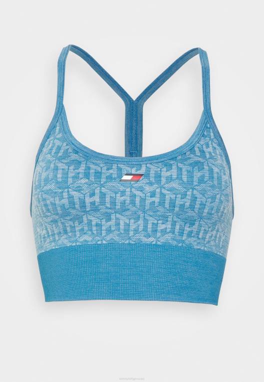 חזיית ספורט ללא תפרים בעוצמת אור NX208943 אינדיגו מאובק Tommy Hilfiger