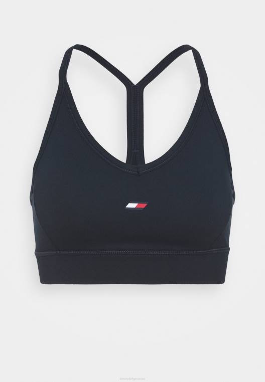 חזיית רייסר בעוצמה קלה חזיית ספורט תומכת קלה NX208949 שמיים מדבריים Tommy Hilfiger