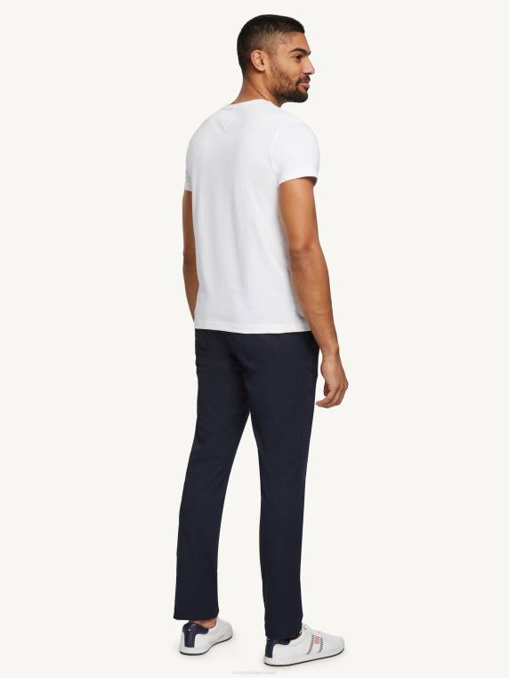 חולצת טריקו עם טקסט חתימה NX20948 לבן Tommy Hilfiger