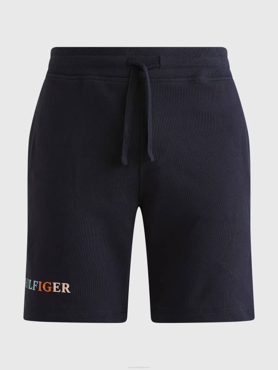 מכנסי רקמת לוגו ססגוניים NX20957 שמיים מדבריים Tommy Hilfiger