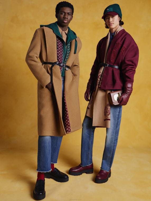 קרדיגן ג'רסי עם אפליקציית קרסט NX20966 אודם עמוק Tommy Hilfiger