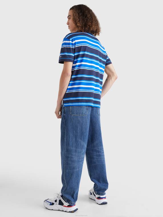 פולו ג'רסי פס לוגו חתימה NX20971 צי הדמדומים Tommy Hilfiger