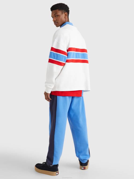 חולצת רוגבי פסים NX20974 לבן Tommy Hilfiger