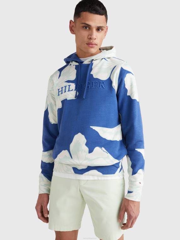 קפוצ'ון בהדפס פרחים NX20996 אינדיגו דמדומים Tommy Hilfiger