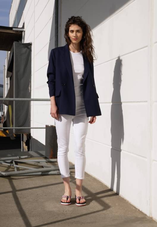 סנדלי T-Bar חוף ארוגים NX207280 שמיים מדבריים Tommy Hilfiger