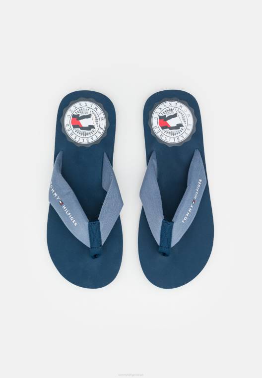 סנדלי T-Bar חוף ממוחזרים NX208233 אינדיגו דמדומים Tommy Hilfiger