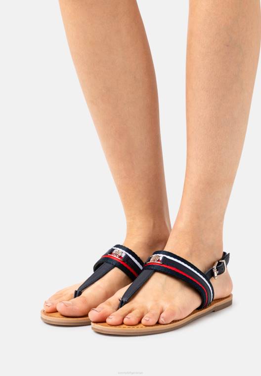 סנדלי T-בר שטוחים לחברות NX206338 שמיים מדבריים Tommy Hilfiger