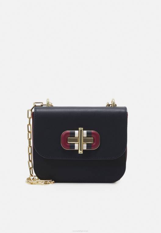 מיני Turnlock לרוחב תיק הגוף NX205814 חלל כחול Tommy Hilfiger